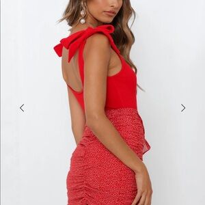 Hello Molly CHANCES ARE HIGH BODYSUIT RED